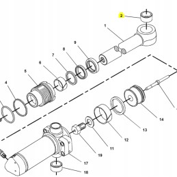 Cat ekskavatoriaus krautuvo sūpynės cilindro įvorė