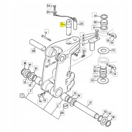Viršutinis sukimosi kaištis JCB ekskavatorius-krautuvas CVA