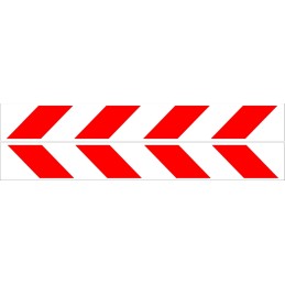 Įspėjamieji lipdukai, šviesą atspindintys laminato diržai, 38x5 cm