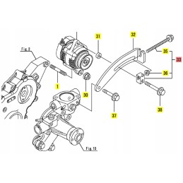 Yanmar trapecinio diržo įtempiklis c30r 3 c50r 5a