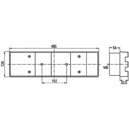 Kombinuotas galinis žibintas 465x134mm kairysis 2vd008