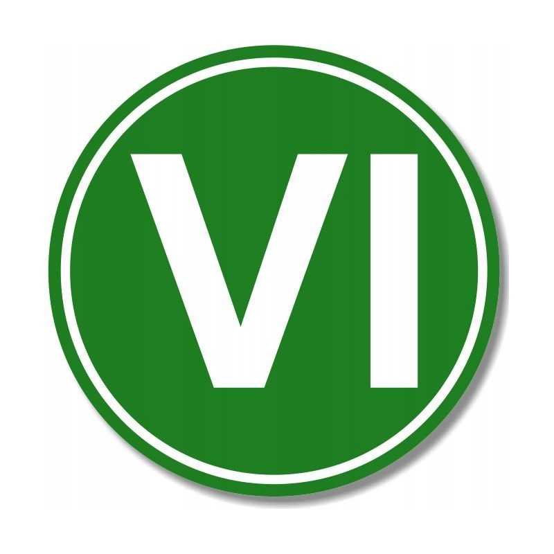 Euro 6 lipdukas, ADR ženklinimas, išmetamųjų dujų grynumas, 20 cm