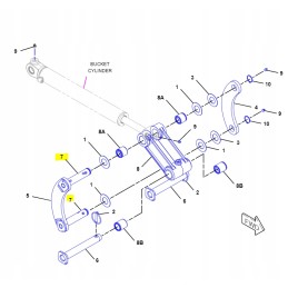 Cat mini ekskavatoriaus kaušo jungties kaištis