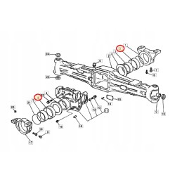 Komatsu wb93s wb97 priekinės ašies pakabos įvorė