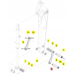 Yanmar rankos kaištis 45x219 5