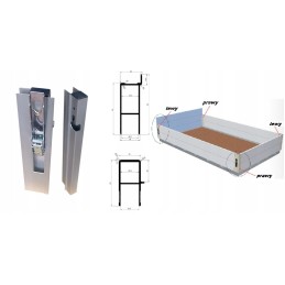 Vertikali spyna be stulpelių h400 aliuminio šonams