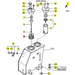 Yanmar hidraulinis filtras vio30 vio55 c30r