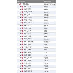 Yanmar paprastas guolis sv85 sv120 tl80 tl160