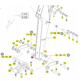 Yanmar rankos įvorė lyzkib75w b110w sv85 sv120