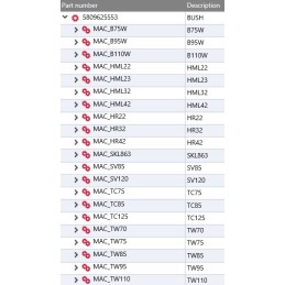 Yanmar rankos įvorė lyzkib75w b110w sv85 sv120