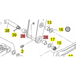Yanmar Terex rankos įvorė