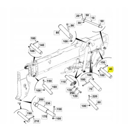 JCB krautuvo kaušo svirties cilindro kaištis