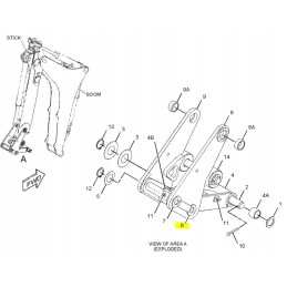 Cat ekskavatoriaus krautuvo kaušo jungties kaištis