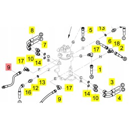 Yanmar hidraulinė žarna SV15 SV18