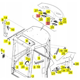 Yanmar vio33 vio57 garsiakalbių korpusas