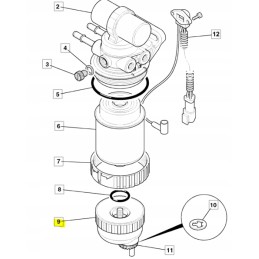 Kuro separatoriaus stiklas JCB ekskavatoriniam krautuvui