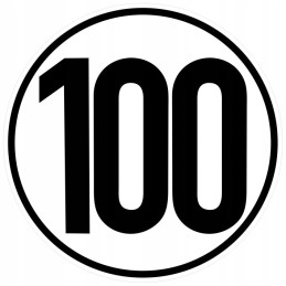 Lipdukas greičio ribojimo 100 km ženklas 16 cm pločio