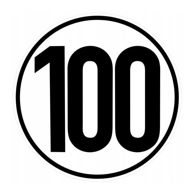 Lipdukas greičio ribojimo 100 km ženklas 16 cm pločio