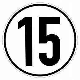 Lipdukas greičio apribojimas 15km ženklo plotis 20cm