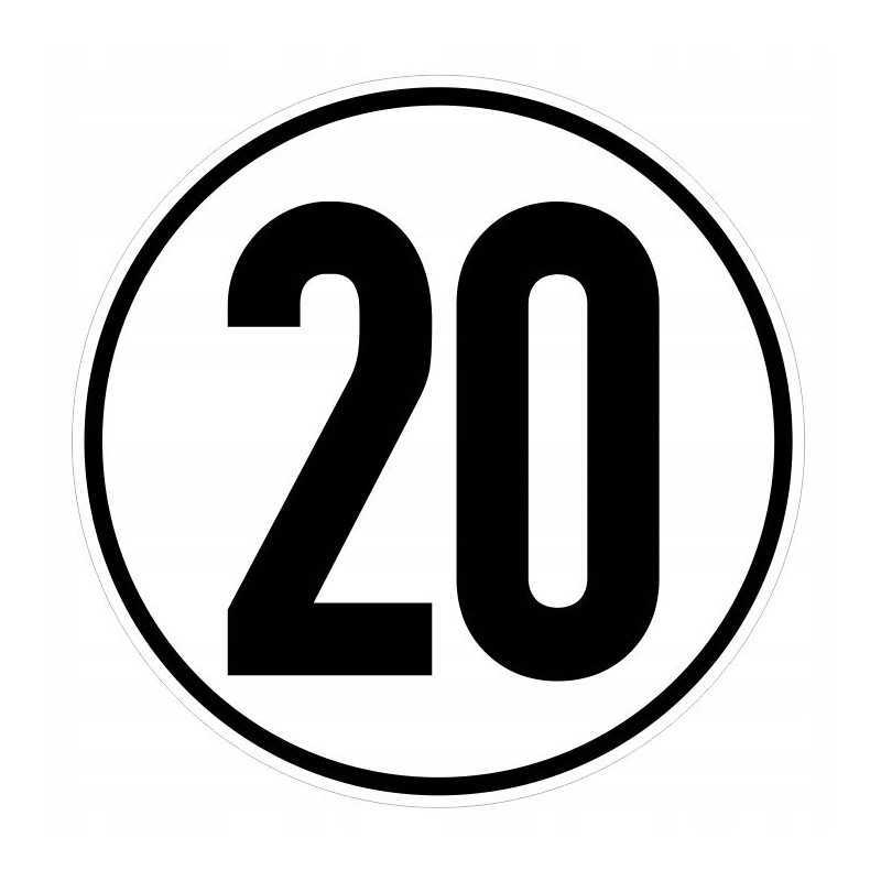 Lipdukas greičio ribojimo 20km ženklo skersmuo 20 cm