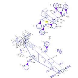Ratinio ekskavatoriaus katės lazdos svirties įvorė