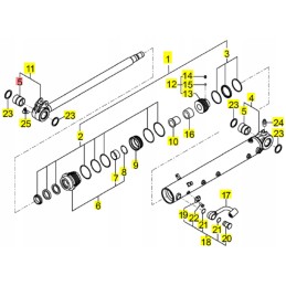 Yanmar rankos rankovė 50x60x75 vio50 6a vio50 6b
