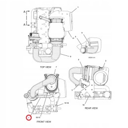 Apatinės žarnos filtro alkūnė pow cat 2342622 428e 428d