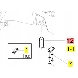 Yanmar vairo cilindro kaištis 40x120 sv15 sv22