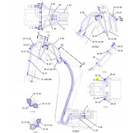Cat ekskavatoriaus hidraulinio cilindro trosas 1622356