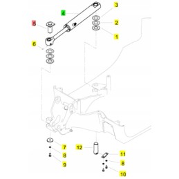 Yanmar vairo cilindro kaištis 40x92 sv15 sv18