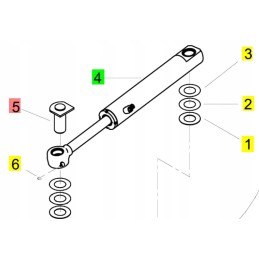 Yanmar vairo cilindro kaištis 40x92 sv15 sv18