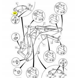 JCB 2CX pavaros svirties įvorė