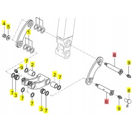 Yanmar kaušo kaištis 30x150 sv15 sv18 vio17 1
