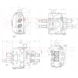 Krautuvo skirstytuvas SDM 122 2 srautas Walvoil