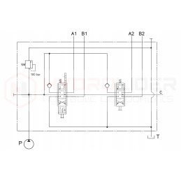Originalus hidraulinis skirstytuvas krautuvui