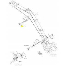Mini ekskavatoriaus svirties kėlimo cilindro CVA kaištis