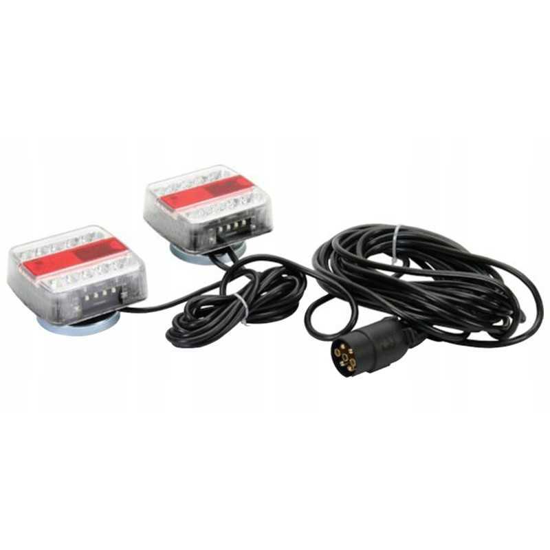 Magnetiniai LED galiniai žibintai su 7-5m 12v laidu