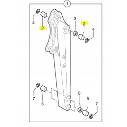 Volvo mini ekskavatoriaus svirties įvorė