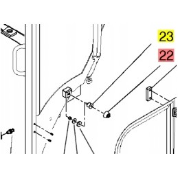 Yanmar durų spyna SV15 SV26