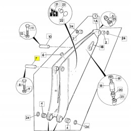 Strėlės svirties kaištis JCB ekskavatoriaus krautuvas CVA