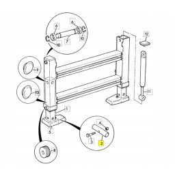 JCB ekskavatorinio krautuvo cva atraminis kaištis