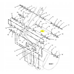 Ekskavatoriaus krautuvo kaušo jungties kaištis