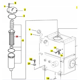 Yanmar hidraulinės alyvos filtras b15 b18
