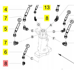 Yanmar reguliuojama alkūnė 20 3 vio82 sv15vt sv100