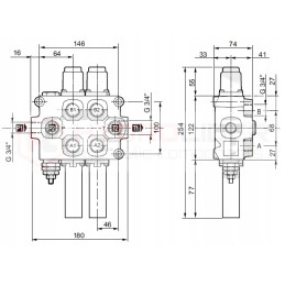 Galtech 2 sekcijų skirstytuvas, 120l, kabeliams