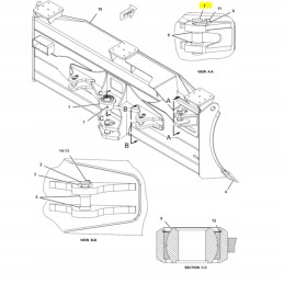 Cat buldozerio plūgo kaištis 1044817 CVA