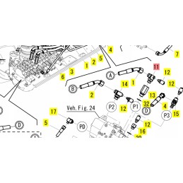 Yanmar reguliuojamas trišakis sv19vt sv60 a sv60 b
