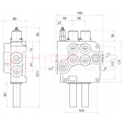 Hydro 3s 80l 3xa1 skirstytuvas badestnost linijoms