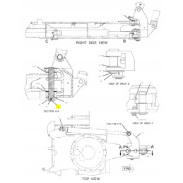 Tailstock tvirtinimo kaištis mini ekskavatoriaus kat