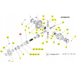 Yanmar tarpiklio žiedas b95w b110w TW85 TW95